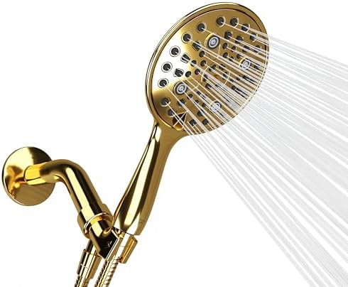 SparkPod 6 Spray High Pressure Handheld Shower Head - Egyptian Gold