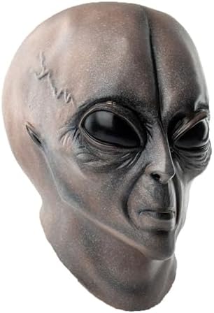 3D Realistic UFO Alien Mask Halloween Costume