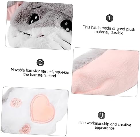 Plush Hamster Funny Headwear for Adult Parties and Dress-Up Events