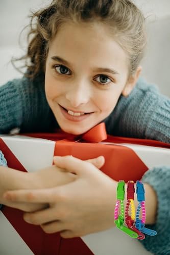 UpBrands 48 Fidget Zipper Bracelets Sensory Toy Set