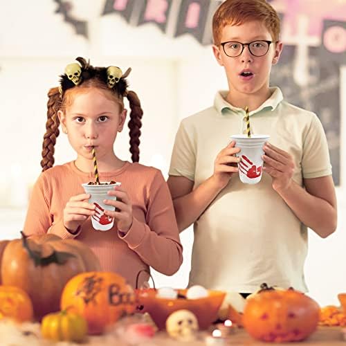 ArtCreativity Blood Print Halloween Party Cups Set of 50