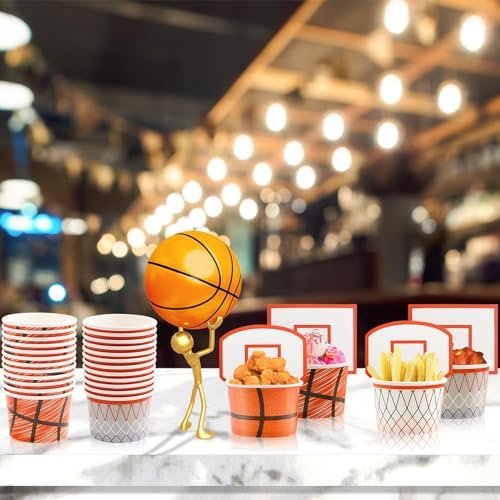 WorldBazaar Basketball Hoop Snack Cups 48 Sets