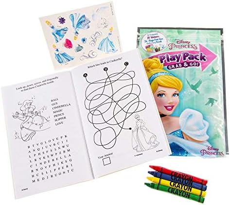 Set of 15 Disney Princess Play Packs with Crayons Coloring Book Stickers Loot Bags and Door Hanger