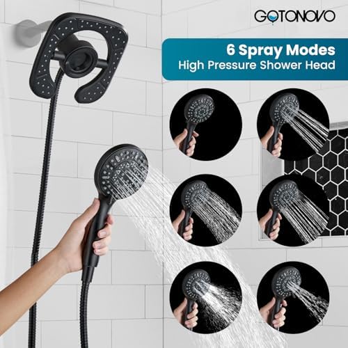 Gotonovo 5-Setting 2 in 1 Dual Shower Head with Handheld Combo