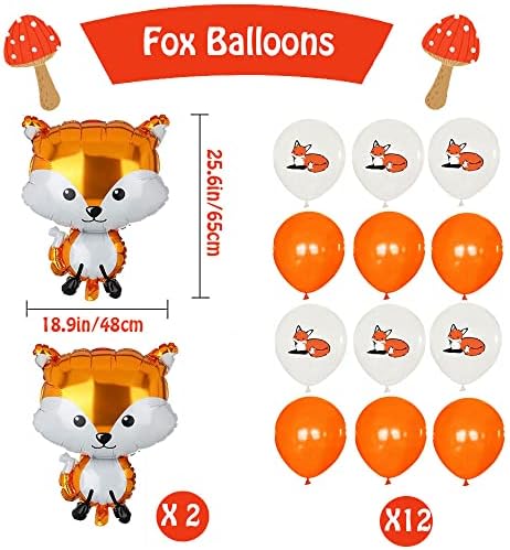 Fox Birthday Party Decor Kit 48PCS