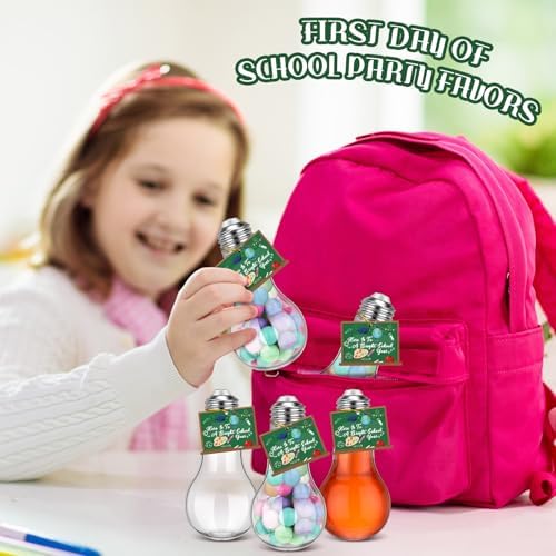 24 Piece Back to School Light Bulb Jar Set with Cards and String