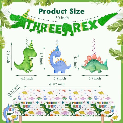 Three Rex Birthday Decorations Boy 164 Piece Set