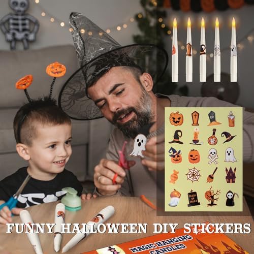 Floating Candles with Wand Remote 20 Pcs Halloween Decor