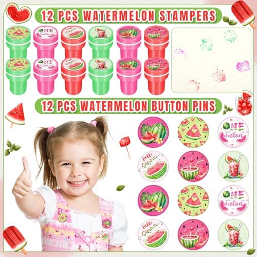 Tondiamo 122 Pcs Watermelon Party Favors Bulk Set