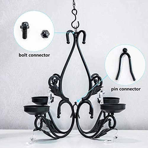 Flameless Candles Chandelier 4 Light Waterproof Wall Sconces