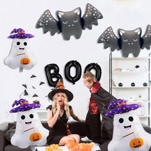 Halloween Balloon Kit 9 Pcs Ghost Bat BOO Decorations