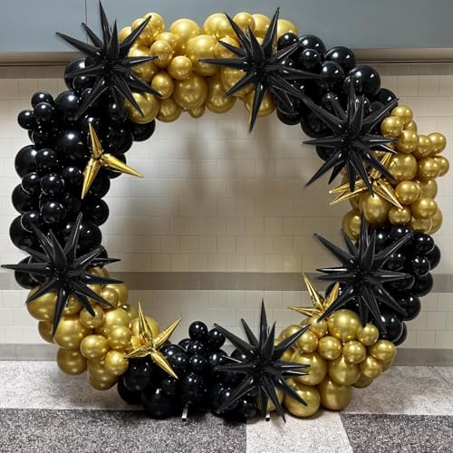 22 Inch Black Foil Star Balloons for Party Decorations