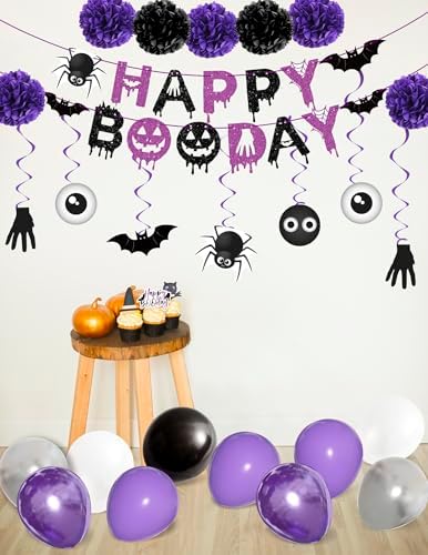 Halloween Birthday Party Decor Balloon Banner Set