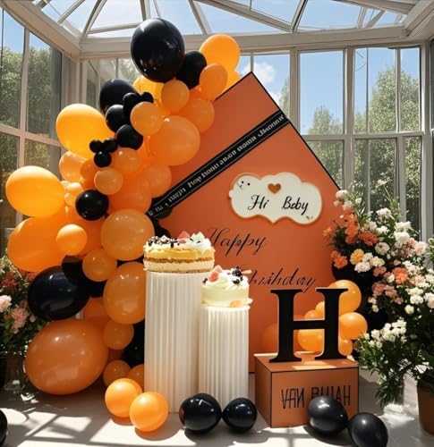 IXVAN Orange Balloons 145pcs Arch Garland Decor Kit