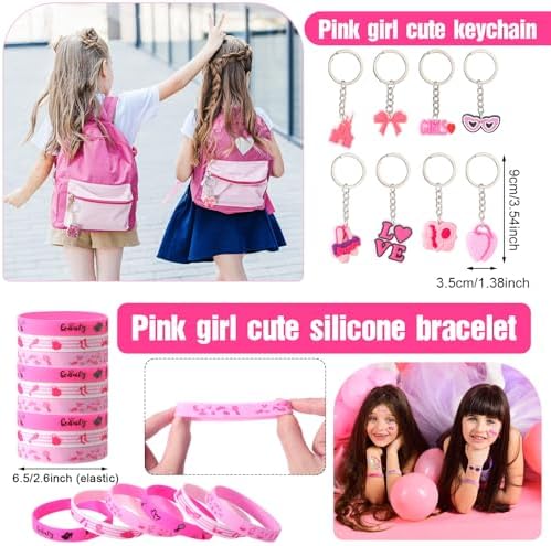 Geiserailie 147 Pcs Hot Pink Princess Party Favor Set