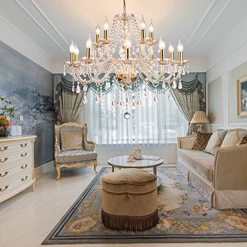 Panghuhu88 15 Light Crystal Chandelier Elegant Decor