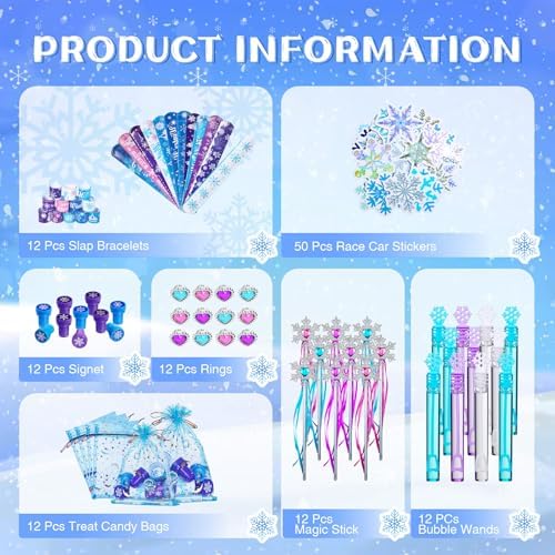 Vanblue Frozen Party Favors 122Pcs Set