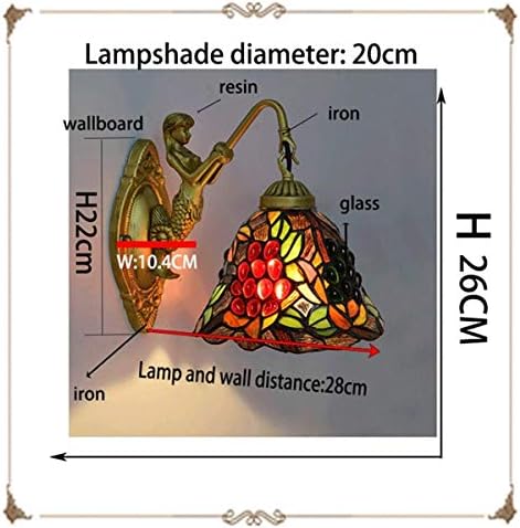 Classic Black Bottom Grape Wall Lamp for Living Room and Bar