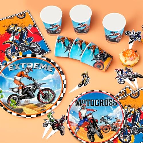 Dirt Bike Birthday Party Decor Supplies Set