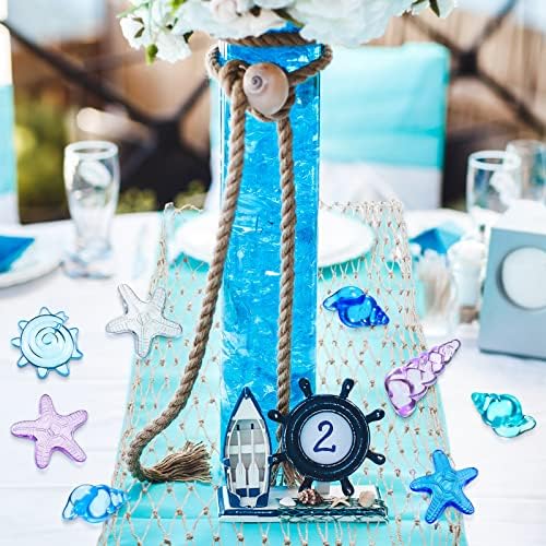 Tudomro Mermaid Fishing Net Table Runner for Party Decor