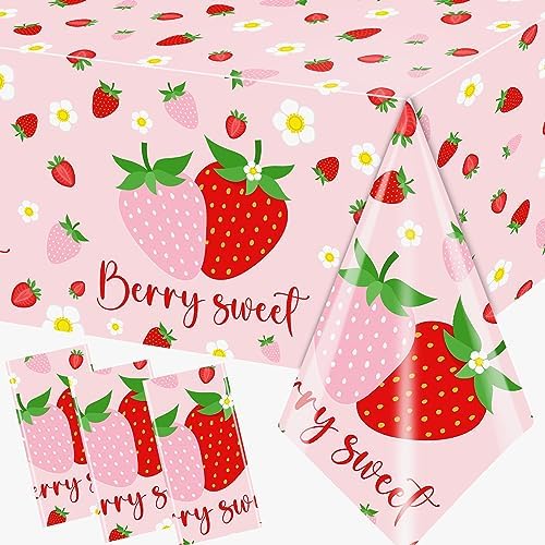 Strawberry Tablecloths for Birthday Party Decorations