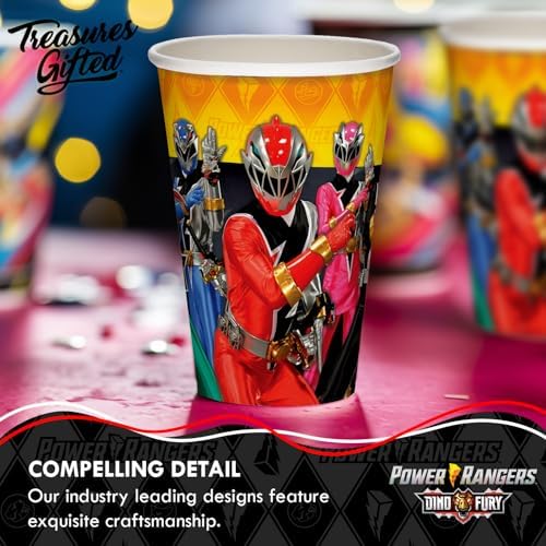 Treasures Gifted Power Rangers Party Cups 8ct