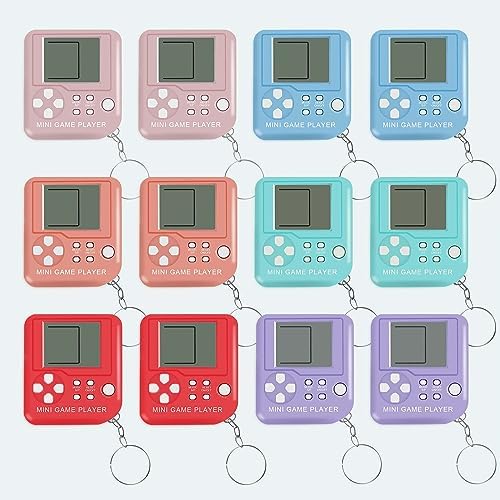 DJMUMU 12Pcs Video Game Birthday Party Favors Keychains for Kids