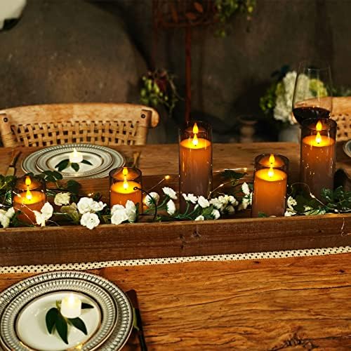 Homemory Gray Flameless Candles Set of 5
