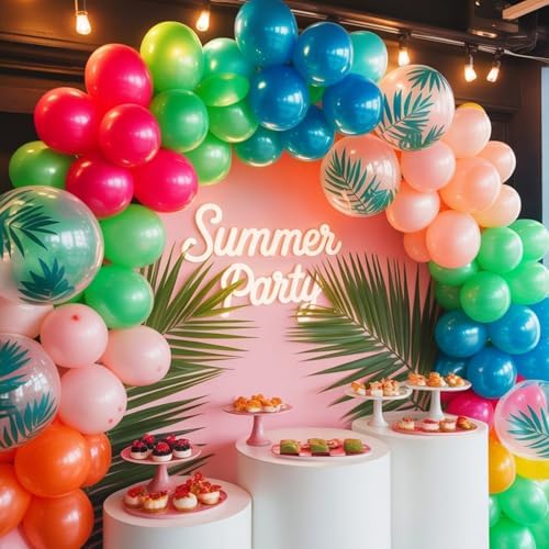 Saxuxu Hawaiian Balloons 50 Pcs 12 Inch Set