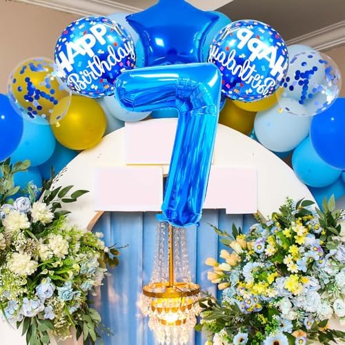 7 Balloon Number Set for Birthday Party Decorations