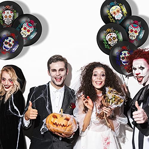 50 Piece Skull Balloons Halloween Day of the Dead Decorations