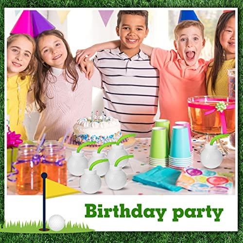 Sumind 24 Piece Golf Ball Cups with Straws and Lids