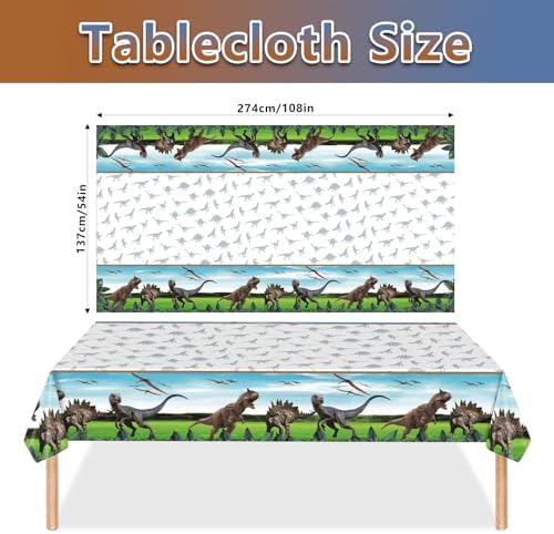 98PCS Dinosaur Party Tableware Set for 16 Guests