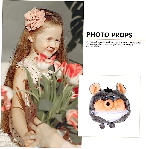 PRETYZOOM Funny Plush Animal Party Hat for Costume Photo Prop