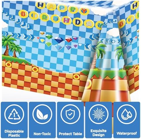 POIZEN 3Pcs Hedgehog Tablecloth for Party Decorations