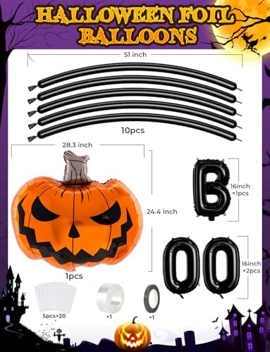 Halloween Balloons Garland Arch Kit with 126pcs DIY Decor