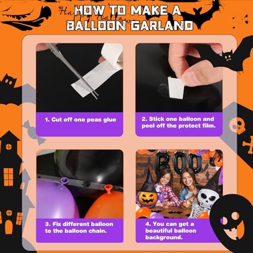 Garma Halloween Balloons Garland Arch Kit 129pcs