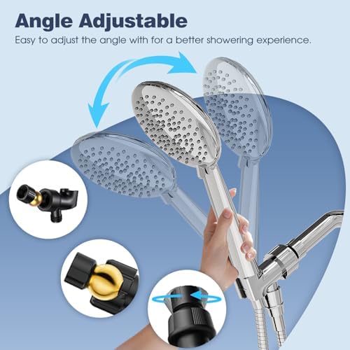 Gabrylly Handheld Shower Head with 5 Settings and 59 Inch Hose
