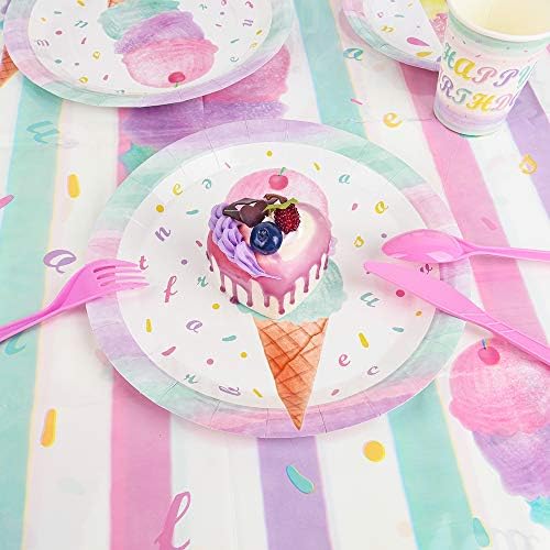 WERNNSAI Ice Cream Table Cloth 2 Pack