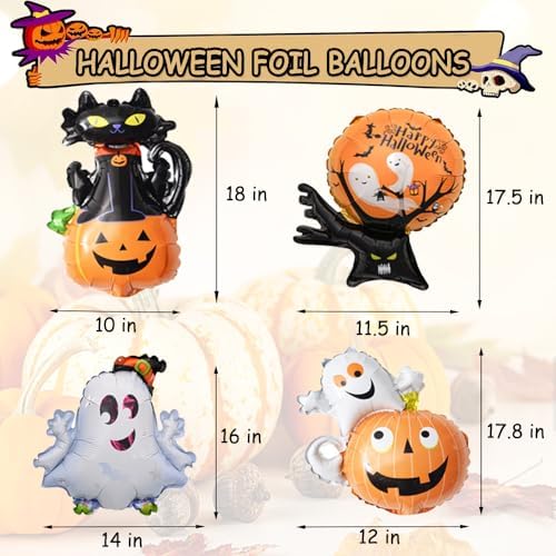 20 Pack Halloween Foil Balloons for Party Decorations