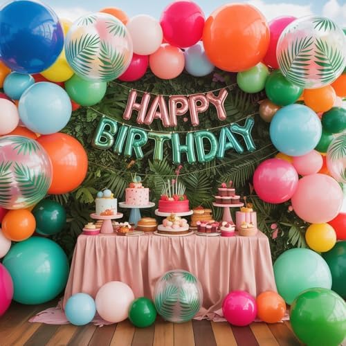 Saxuxu Hawaiian Balloons 50 Pcs 12 Inch Set