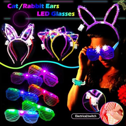 152 Piece Glow in the Dark Party Supplies Set