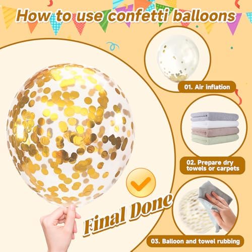Gold and Black Balloons 50PCS Balloon Arch Kit