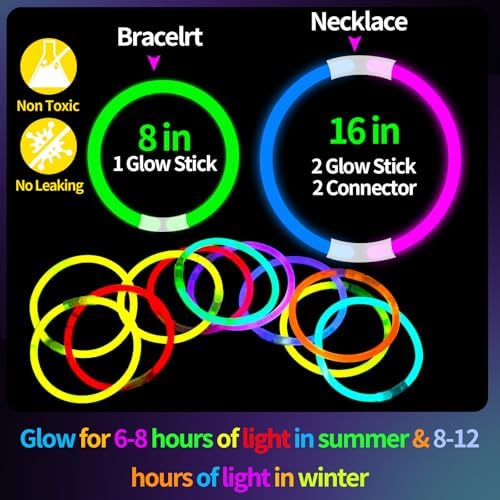 LiYiQ 50 Christian Cards with 100 Glow Sticks Party Favors
