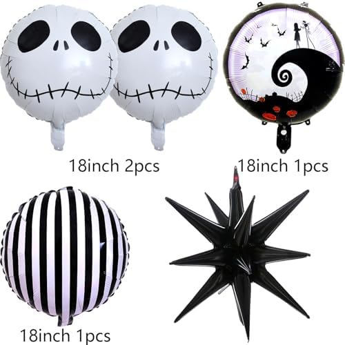 Skull Halloween Balloon Garland Kit - Purple Black Arch Decorations