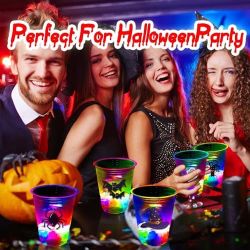 Mishunyus 40 Pcs Glow in The Dark Halloween Party Cups