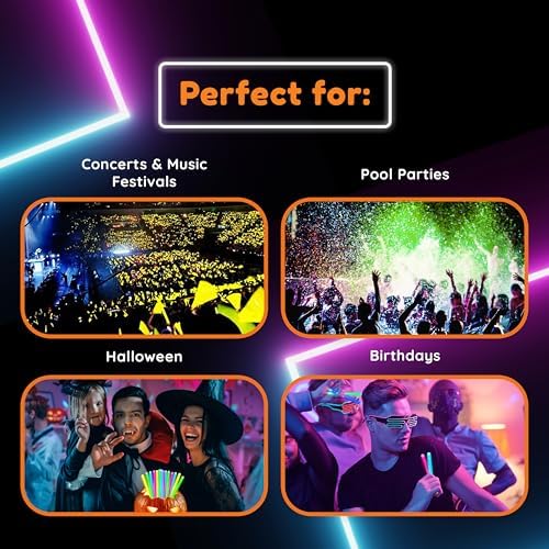 Glow Fever Glow in The Dark Sticks - 50 Count Party Pack