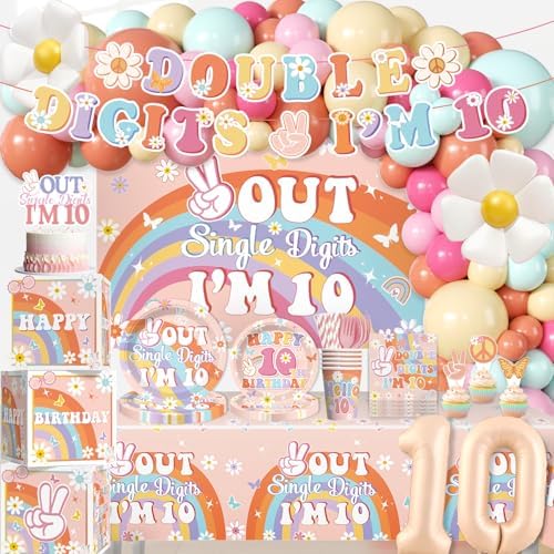 Cocomigo 242 PCS 10th Birthday Decorations for Girl