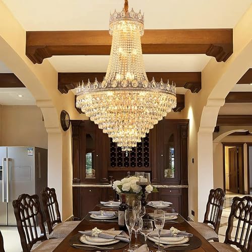 KoKoYukina 32 Inch French Empire Crystal Chandelier 26 Lights