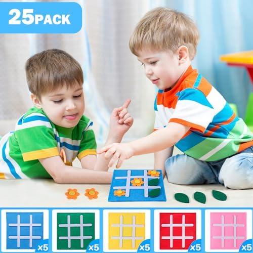 30 Pack Mini Tic Tac Toe Game Boards for Kids and Family